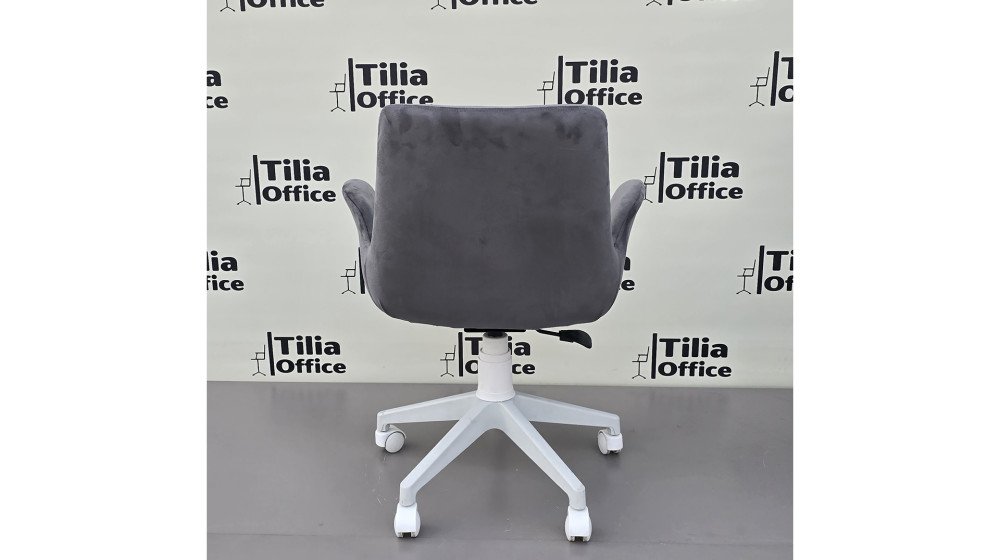 Maki Çalışma ve Çocuk Koltuğu Beyaz Ayak Koyu Gri